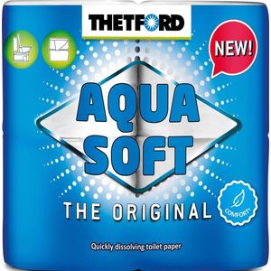 Aquasoft - Toiletpapier - Wit - 4 Rollen - Speciaal Voor Chemische Toiletten