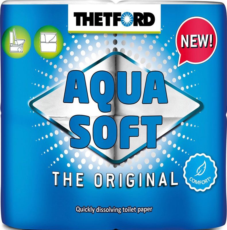 Aquasoft - Toiletpapier - Wit - 4 Rollen - Speciaal Voor Chemische Toiletten