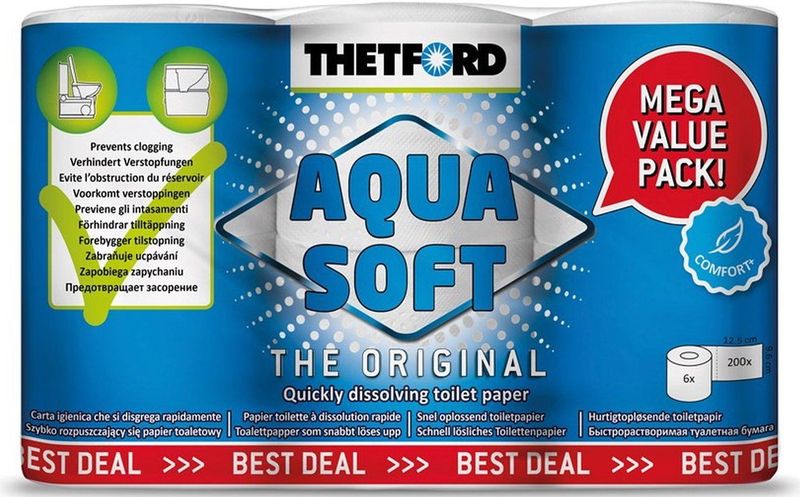Thetford - Aqua Soft - Toiletpapier - 6 Stuks