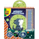 SES - Doe kleurboek glow in the dark 3 in 1 - scratch, stickers en kleurplaten - met scratch pen