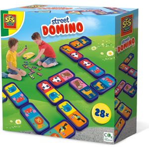 SES - Street domino - 28 stenen - met stickers - in handige bewaartas