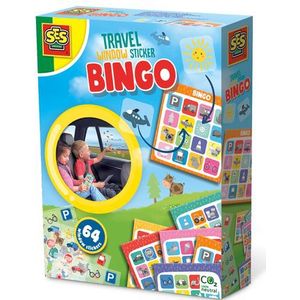 Ses - Raamsticker Bingo - Spel voor in de Auto - Herbruikbaar - Verschillende Kaarten