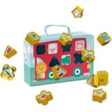 SES Tiny Talents - Vormenstoof koffer bus - 12 vormen - inclusief koffertje en stickers