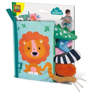 SES - Tiny Talents - Sensory Soft Dierenstaarten Boek