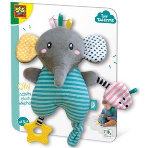 SES - Olly - Activiteiten pluche olifant - stimuleert zintuigen - lekker zacht