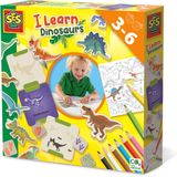 SES - Ik leer - dinosaurussen - knutselen en puzzelen - leren over 12 dino's - inclusief kleurpotloden, kleurplaat en stickers