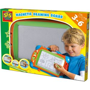 SES - Magnetisch Tekenbord - Montessori Speelgoed - 25x34cm - met Pen en 2 Stempels