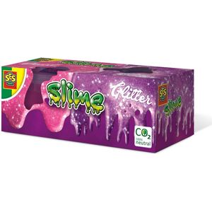 SES - Slime - Glitter - 2 Potjes Slijm - 2 Verschillende Diktes en Kleuren - Goed Uitwasbaar