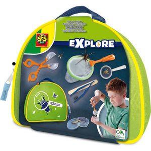 SES - Explore - Insecten explorer - handige koffer met tang, vergrootglas, pincet, bakje en speurkaart
