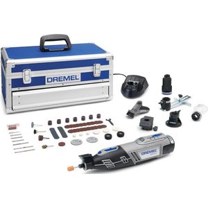 Dremel 8220 Draadloze Multitool met 12V 2.0 Ah Lithium-ion Accu - Multigereedschap Set met 5 Hulpstukken en 65 Accessoires, Variabele Snelheid 5.000-35.000 t/min, LED-licht, EZ-Twist Functie