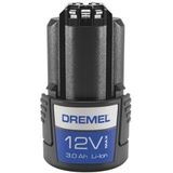 Dremel 12 V3 lithium-ion reserveaccu (12 V 3 Ah accu - accessoires voor Dremel 8260), zwart