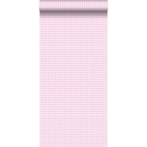 ESTAhome behang ruiten zacht roze - 115749 - 53 cm x 10,05 m