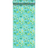 behang paisleys turquoise en lime groen - 115827 van ESTAhome