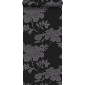 Origin Wallcoverings behang bloemen zwart - 345927 - 53 cm x 10,05 m