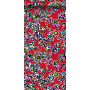 HD vliesbehang funky flowers en paisleys kleurrijk - 136841 van ESTAhome