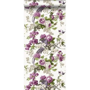 Origin Wallcoverings behang paradijsvogels paars - 326152 - 53 cm x 10,05 m