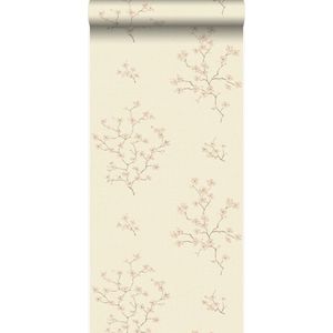 Origin Wallcoverings behang bloesemtak beige en roze - 346545 - 53 cm x 10,05 m