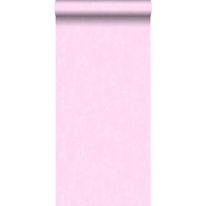 krijtverf vliesbehang mat effen licht roze - 128002 van ESTAhome