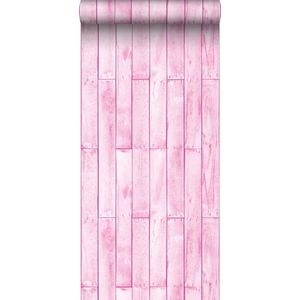 Sanders & Sanders behang houtlook licht roze - 935243 - 53 cm x 10,05 m