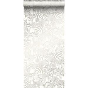 Origin Wallcoverings behang zebra's zilver - 346836 - 53 cm x 10,05 m