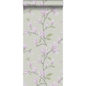 Origin Wallcoverings behang magnolia zeegroen en lila paars - 347051 - 53 cm x 10,05 m