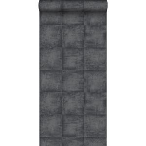 ESTAhome behang betonlook zwart - 138204 - 53 cm x 10,05 m