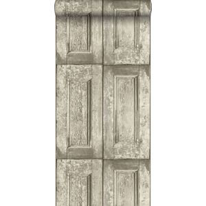 ESTAhome behang paneeldeuren lichtbruin - 138206 - 53 cm x 10,05 m