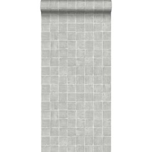 ESTAhome behang tegelmotief grijs - 148317 - 53 cm x 10,05 m