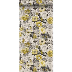 Esta Home Brooklyn Bridge Bloemen Geel/beige