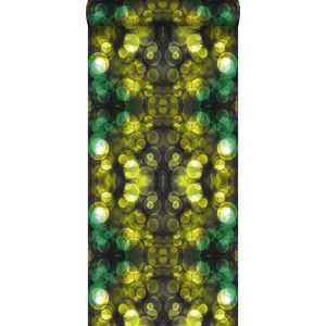 Origin Wallcoverings behang kaleidoskoop-motief geel en groen - 337201 - 53 cm x 10,05 m