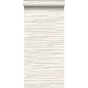 ESTAhome behang geweven motief beige - 148617 - 53 x 1005 cm