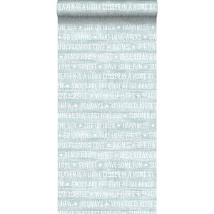 ESTAhome behang zomerse quotes lichtgroen - 148641 - 53 x 1005 cm