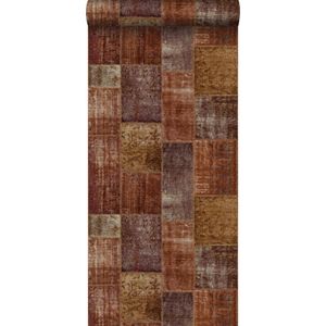 Origin behang kelim patchwork roest bruin | 347465 | 53 x 1005 cm|