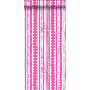 ESTAhome behang kralen fuchsia roze - 138837 - 0,53 x 10,05 m