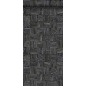 Origin Wallcoverings eco-texture vliesbehang sloophout motief zwart - 347520 - 53 cm x 10,05 m