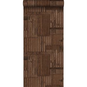 Origin Wallcoverings behang industriële golfplaten 3D roest bruin - 347616 - 53 cm x 10,05 m