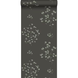 ESTAhome behang bloesemtakken zwart - 53 cm x 10.05 m - 148737