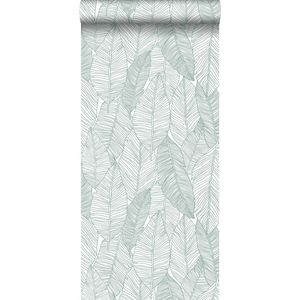 ESTAhome behang getekende bladeren groen - 139010 - 0,53 x 10,05 m