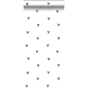 Sanders & Sanders behang hartjes zwart en wit - 53 cm x 10.05 m - 935267