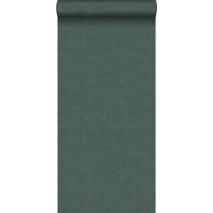 Origin Wallcoverings behang linnenstructuur mosgroen - 347636 - 0,53 x 10,05 m