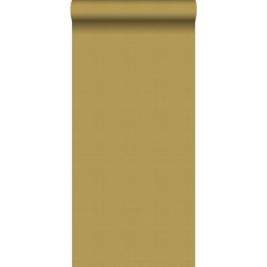 ESTAhome behang linnenstructuur okergeel - 53 cm x 10.05 m - 139027