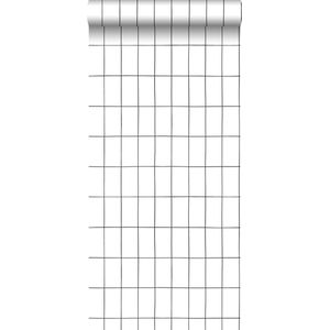 ESTAhome behang kleine tegeltjes zwart wit - 0,53 x 10,05 m - 139030