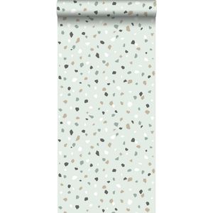 ESTAhome behang terrazzo mintgroen, wit en grijs - 0,53 x 10,05 m - 13