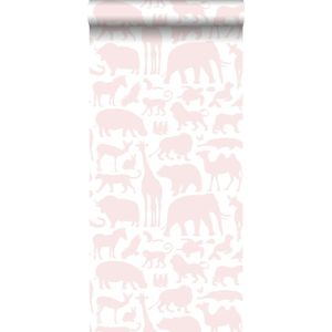 ESTAhome behang dieren zacht roze - 139052 - 0,53 x 10,05 m