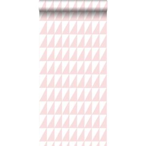 ESTAhome behang grafische driehoeken zacht roze - 139076 - 0,53 x 10,05 m