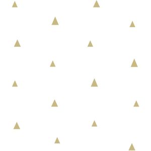 Origin Wallcoverings behang grafische driehoeken wit en goud - 347680 - 0,53 x 10,05 m