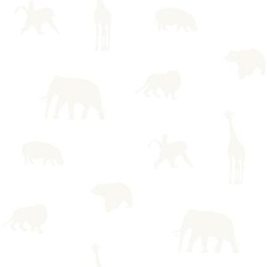 Origin Wallcoverings behang dieren mat wit en glanzend zilver - 347688 - 0,53 x 10,05 m