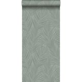 Origin Wallcoverings behang palmbladeren vergrijsd groen - 0,53 x 10,0