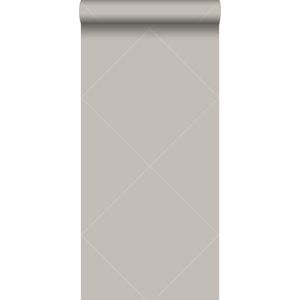 Origin Wallcoverings behang grafische lijnen glanzend grijs - 347747 - 0,53 x 10,05 m