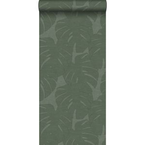 Origin Wallcoverings behang bladeren met geweven structuur groen - 347762 - 0,53 x 10,05 m